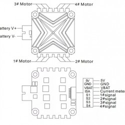 Flycolor X-cross 40A 3-6S 4 IN 1 FPV Brushless ESC