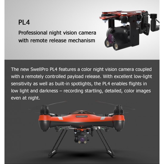 Swellpro Night Camera Spotlights and Payload Release PL4 