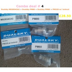 Dualsky MS2834CA2 Motor shaft, Dualsky PM80 Prop Mount, Dualsky PM60 Prop Mount,Dualsky PM32S w/ locknut Combo Deal 4