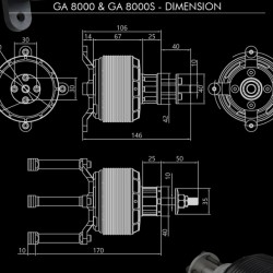 Dualsky GA8000.8S GA8000.8 GA8000.9 GA8000.9S Motor E-Conversion