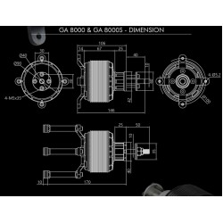 Dualsky GA8000.8S GA8000.8 GA8000.9 GA8000.9S Motor E-Conversion