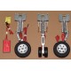 JP Hobby 10mm and 12mm Scale Metal Oleo Struts Set with Retracts with Wheels with Brakes for Turbo Model