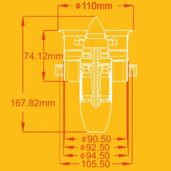 JP Hobby 90mm Full Metal Ducted Fan with Motor 4250 KV1750 (6S) 4250 KV1330(8S) 4250 KV1050(12S)
