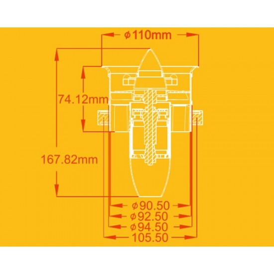 JP Hobby 90mm Full Metal Ducted Fan with Motor 4250 KV1750 (6S) 4250 KV1330(8S) 4250 KV1050(12S)