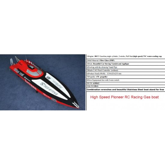 Pioneer High Speed RC Racing Gas Boat