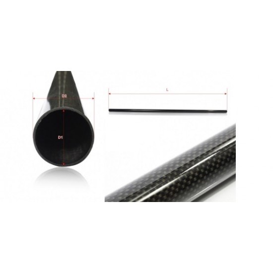 Carbon Fibre Roll Tube 50*46*1000 mm