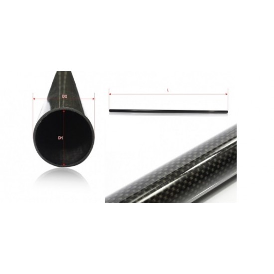 Carbon Fibre Roll Tube 30*27*1000 mm