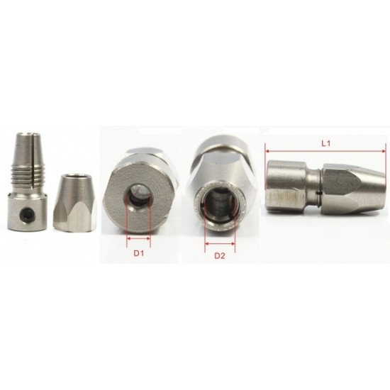 Collet Length=23mm Dia-A=3.18mm Dia-B=4mm