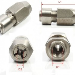 Collet Length=32mm Dia-A=M1/4-28 Dia-B=4mm