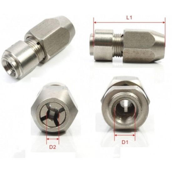 Collet Length=32mm Dia-A=M1/4-28 Dia-B=4mm