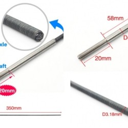 Flexible Axle + Drive Shaft Length-A=350mm for Boats