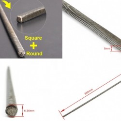 Flexible Axle (Round & Square) Positive  Length=360mm for Boats x 2