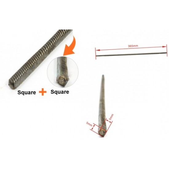 Flexible Axle (Both Square) Positive Length=365mm for Boats x 2 