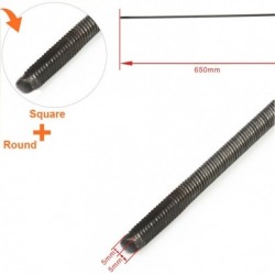 Flexible Axle (Round & Square) Positive Length=650mm for Boats x 2 