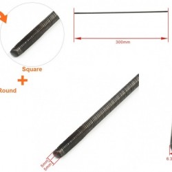 Flexible Axle (Round & Square) Positive Length=300mm for Boats x 2 