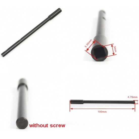 Drive Shaft without screw L=100mm for RC boat x2