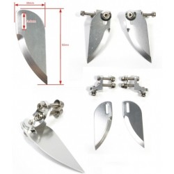 Aluminium Alloy Adjustable Stabi Length=30mm Height=92mm for RC boat (a pair) 