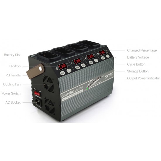 SKYRC Charging Station for Phantom 3 and Phantom 4 Smart Battery
