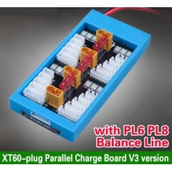 Parallel Charging Board with XT60 Plug and with PL6 PL8 Balance Line