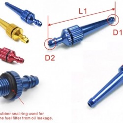 Long Fuel Filling Nozzle with Fuel Filter D4xD3xD9xL43mm x 4  