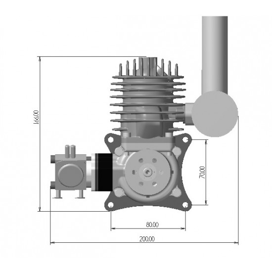 DLA-116i2 Twin Inline Gas Engine