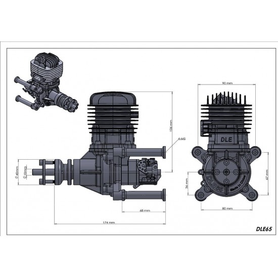 DLE 65CC RC Plane Model Gas Engine