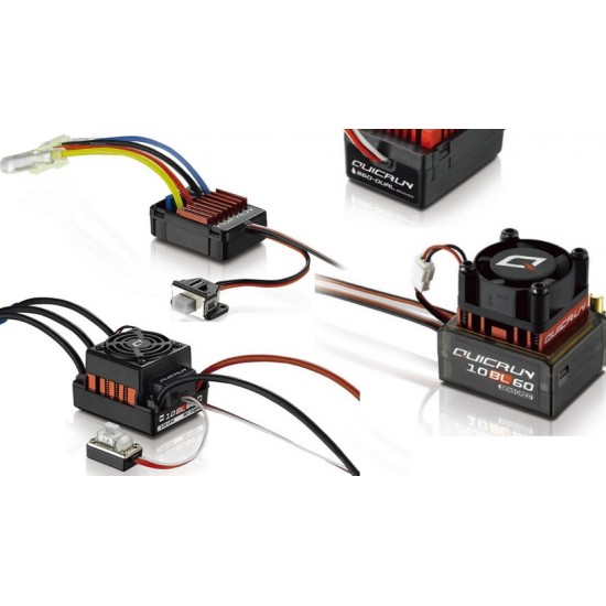 Hobbywing QuicRun WP 1625 25A, WP 16BL30 30A, WP 1060 60A, WP 10BL60 60A, 10BL60 Sensored 60A, WP 860 Dual 60A, WP 8BL150A ESC for RC car 