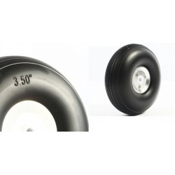 RC Airplane PU wheel with CNC Alu Hub 3.5" (pair)