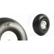 RC Airplane PU wheel with CNC Alu Hub 3.5" (pair)