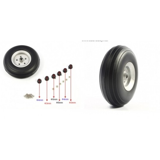 RC plane PU Wheel 3.5 inch / 89mm (pair)