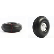 RC Airplane PU wheel with CNC Alu Hub 4" (pair)