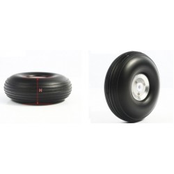 RC Airplane PU wheel with CNC Alu Hub 4" (pair)