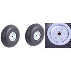 RC Airplane PU wheel with CNC Alu Hub 7"