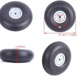 RC Airplane PU wheel with CNC Alu Hub 8.5''