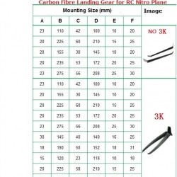 Landing Gear for F3A 50 Grade RC Airplanes (pair)