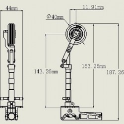 JP Hobby 10mm Scale Metal Oleo Struts with single nose strut