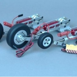 JP Hobby 10mm Scale Metal Oleo Struts Set with Retracts, Wheels, Brakes