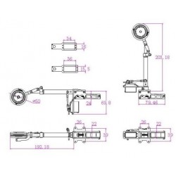 JP Hobby 12mm Scale Metal Oleo Struts with single nose strut