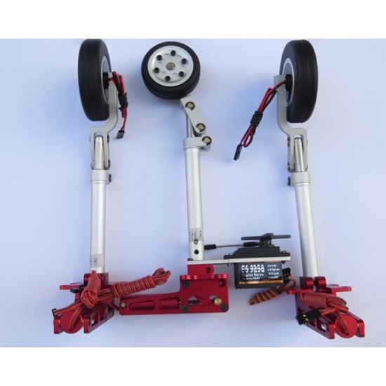 JP Hobby 12mm Scale Metal Oleo Struts Set with Retracts + Wheels + Brakes for Turbo Model