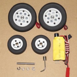 JP Hobby Electric Brake with 2 Main Wheels 40mm to 95mm + Front Wheels + Controller