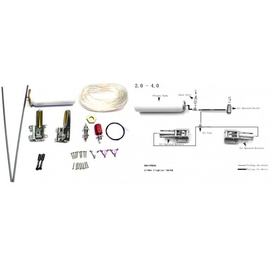 Retract Landing Gear Kit with 2 Gear Mounts