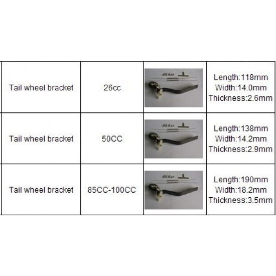 Tail Wheel Bracket for 150-250CC RC Plane