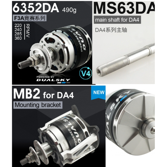 Dualsky XM6352DA V4 4th Gen Competition Motor with Various KV to Choose