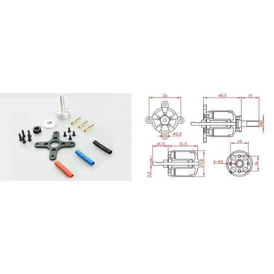 2x Dualsky ECO 2216C 1460KV and 1250KV Motor for RC Airplane