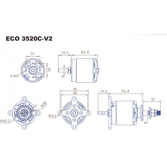 2x Dualsky ECO 3520C Motor with 1020KV 680KV Outrunner Motor for RC Plane