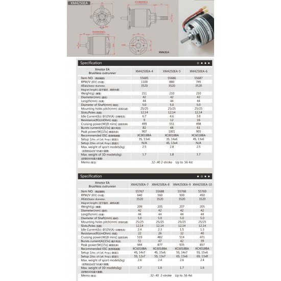 Dualsky XM4250EA-6 Motor x2