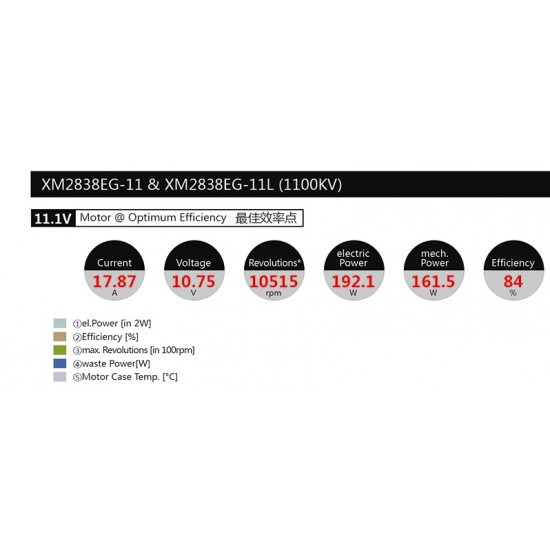 Dualsky XM2838EG-11 KV1100 Motor for Glider x2