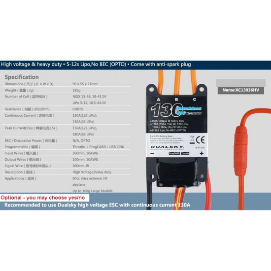 Dualsky GA6000.9 Motor V2 for Giant scale RC Plane 