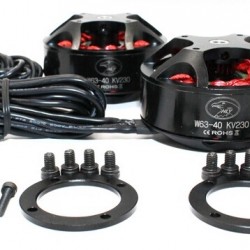 Hengli W6340 KV230 Motor x2 with 1 pair of Hengli 22x6 Carbon Fibre Prop for Industrial Quadcopter