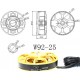 Hengli W9225 Motor x2 with 135KV or 160KV or 180KV or 205KV or 90KV and with pair of 25X6 Hengli C.F Propeller